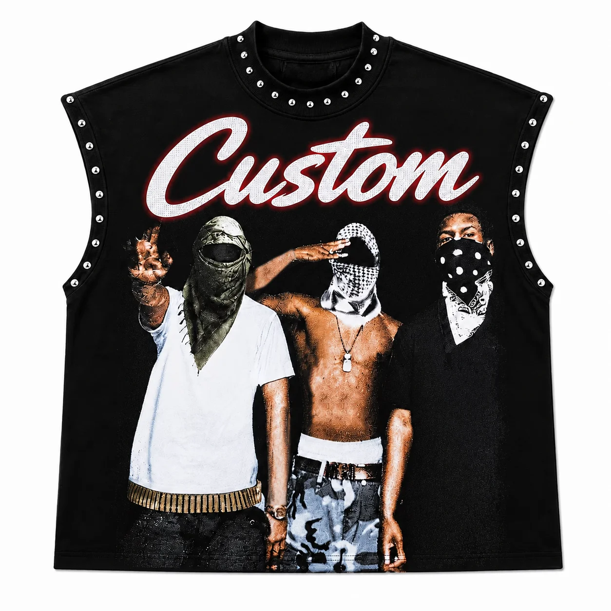 Glory Custom Black Graphic Tank Top 100% Cotton Soft Breathable Quick Dry fabric Custom Printed Sleeveless T Shirt For Unisex