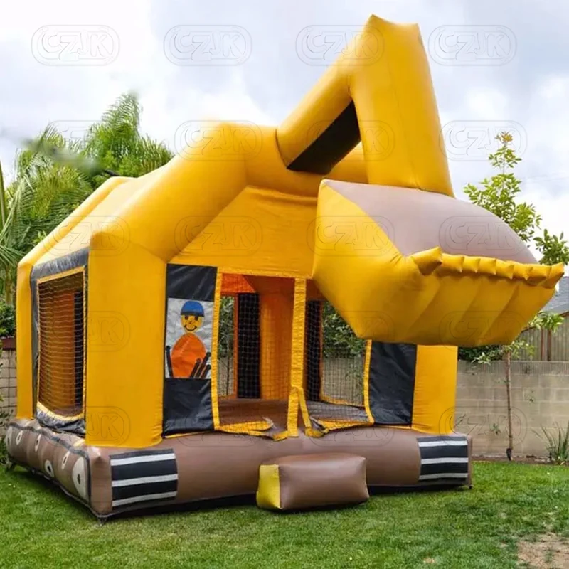 Moonwalk Large Inflatable Excavator Bouncer Bouncing Jumping Bouncy Castle Jumper Digger Bounce House