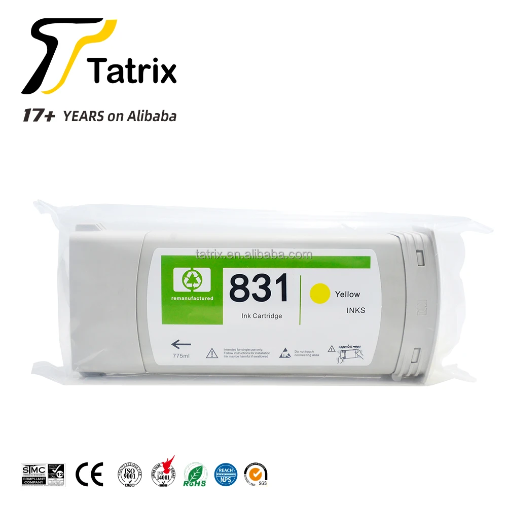 Hp831インクカートリッジ用Tatrix775ml hpラテックス