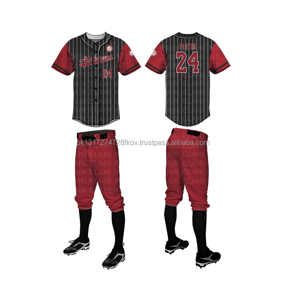 Source Custom High Quality Sportswear Baseball Uniform For Men Custom Made  New Design Youth Baseball Uniform on m.