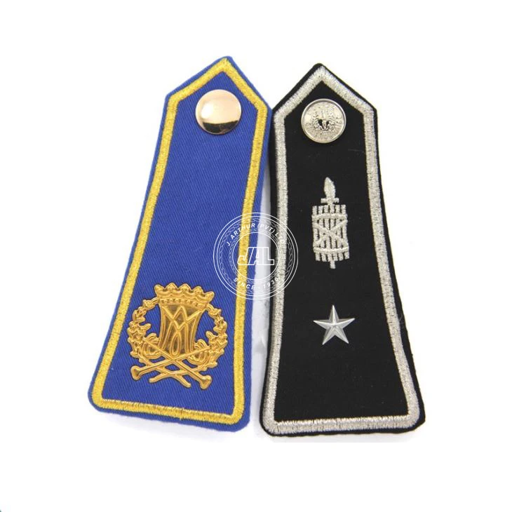 OEM Uniform Shoulder Boards Multi Stripe Epaulettes for Sale High Quality Customized Epaulettes for Online Sale