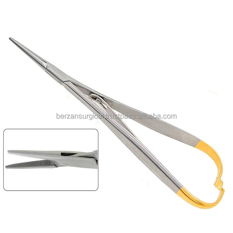 Mayo Hegar Needle Holder With Tungsten Carbide Castroviejo Needle ...