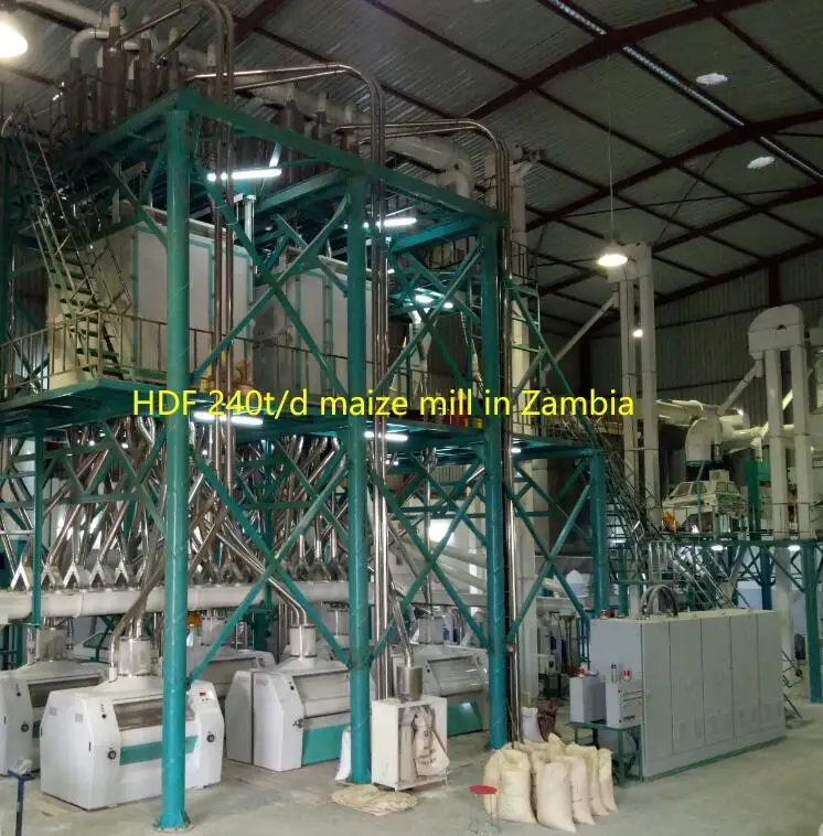 Full Automatic Corn Mill Machine With Auto Packing Machine and Two Years Spare Parts