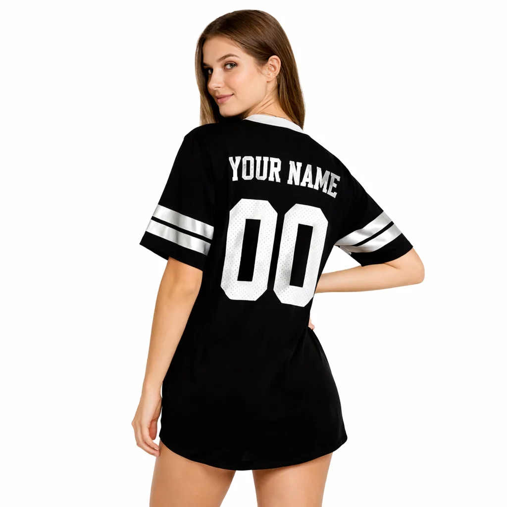 custom jersey dress football Summer Custom Women Black American Football Jersey Dress V Neck Oversized  Team Uniform Shirt Private Label OEM Bulk Supplier USA| Alibaba.com