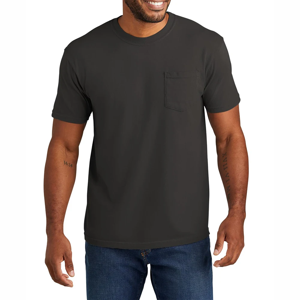 High Quality 100% Cotton Men's T-Shirts Solid Color Breathable Quick Dry Customizable with Competitive Price and Low MOQ