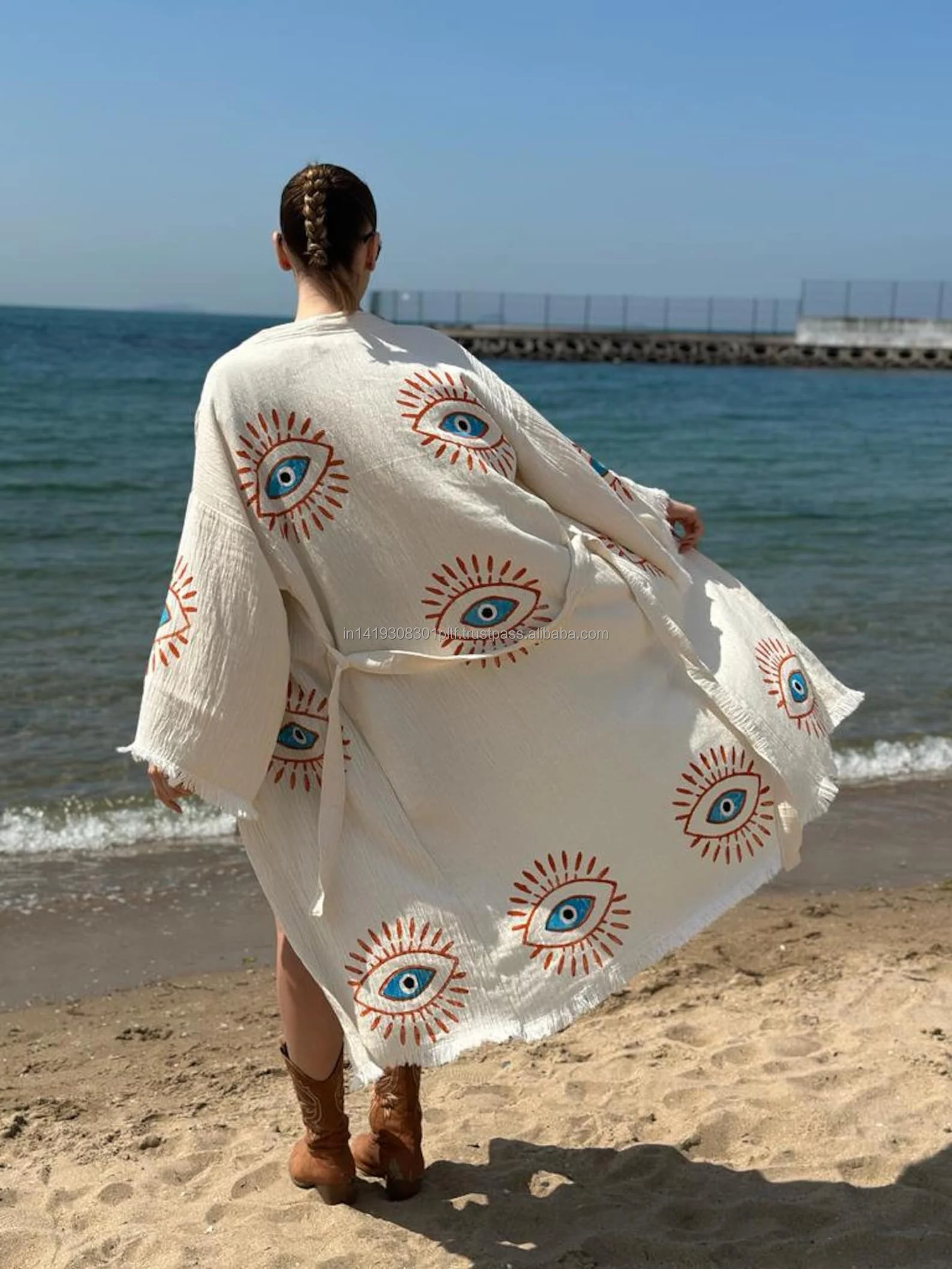 Resort Wear Long Sleeve Kimono