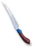 Coussin d'appui bleu vif, bois rouge foncé/brun