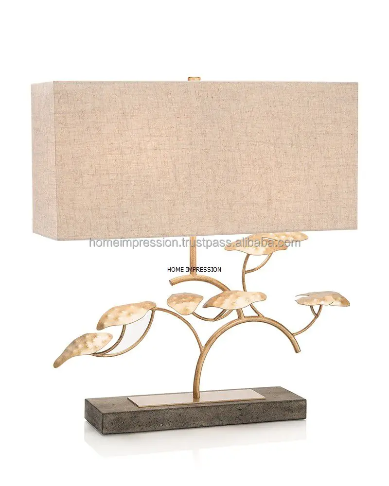 Gold Metal Base Luxury Table Lamp Handmade Antique Designer Table Study