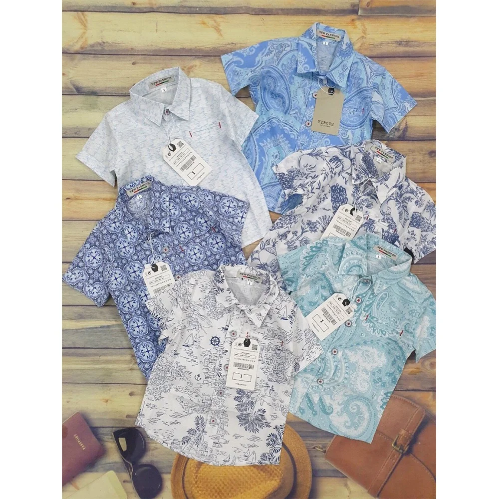 Vietnam Supplier Kids Bulk Sale T-shirt High Quality Clothing Boys Plain  Tops Design Children Shirts