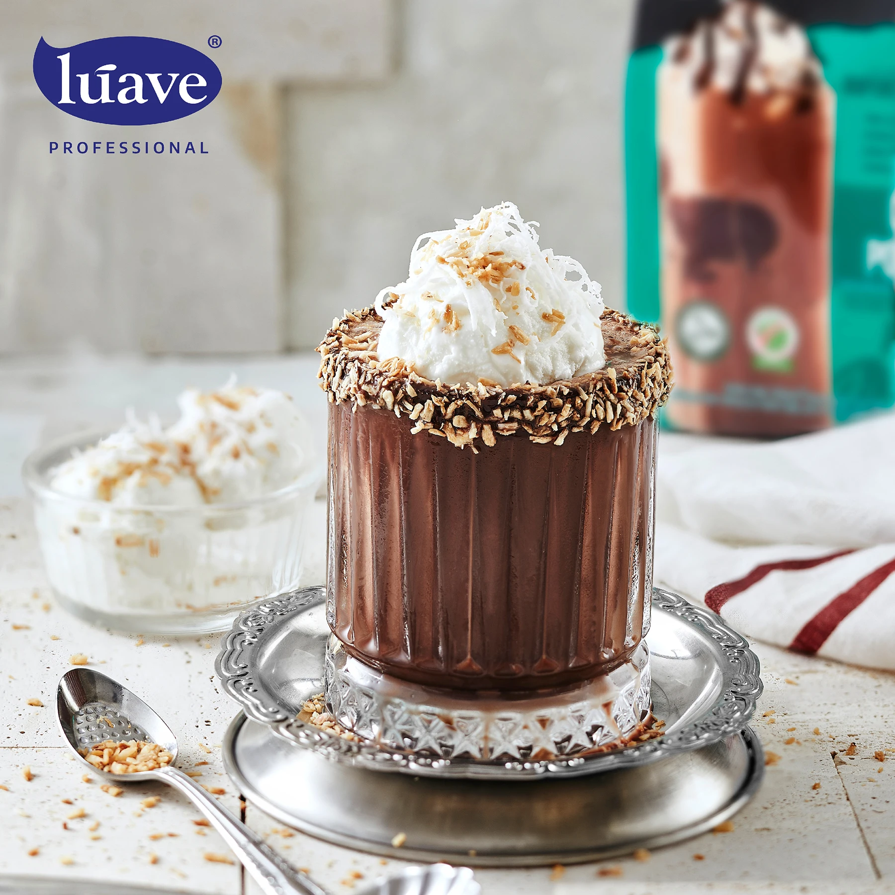 Raw Cocoa Powder Ingredients Packaged in a Bag Without