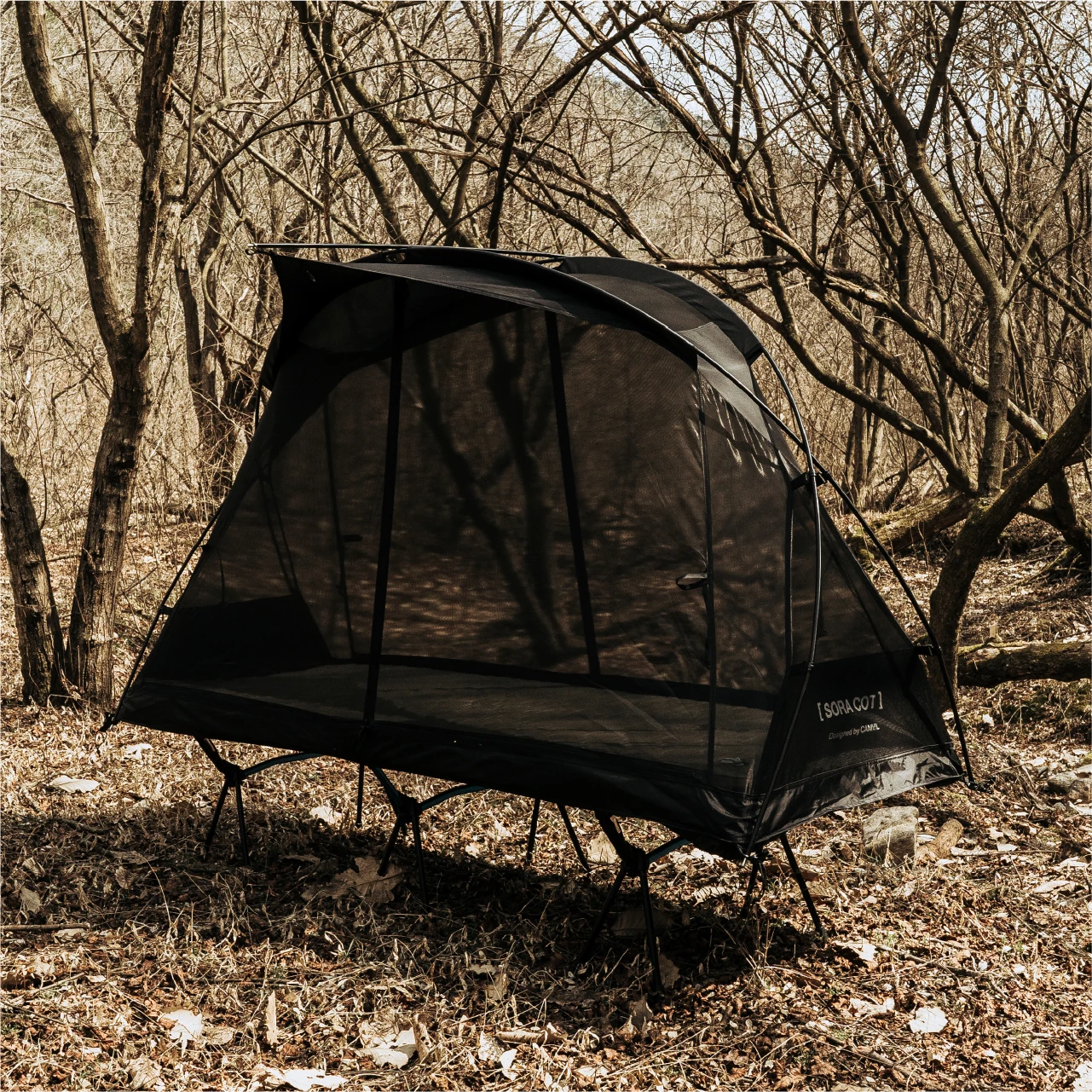 CAMVIL ケムビル　SORA COT　ブラック Amazon.co.jp: CAMVIL Sazae Mesh Cot Tent, Solo Camping