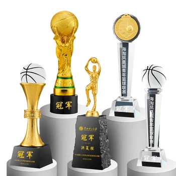 Champions Cup Basketball Sports MVP Trophy Award Importer Blank Awards Plaque Best Crystal Awards