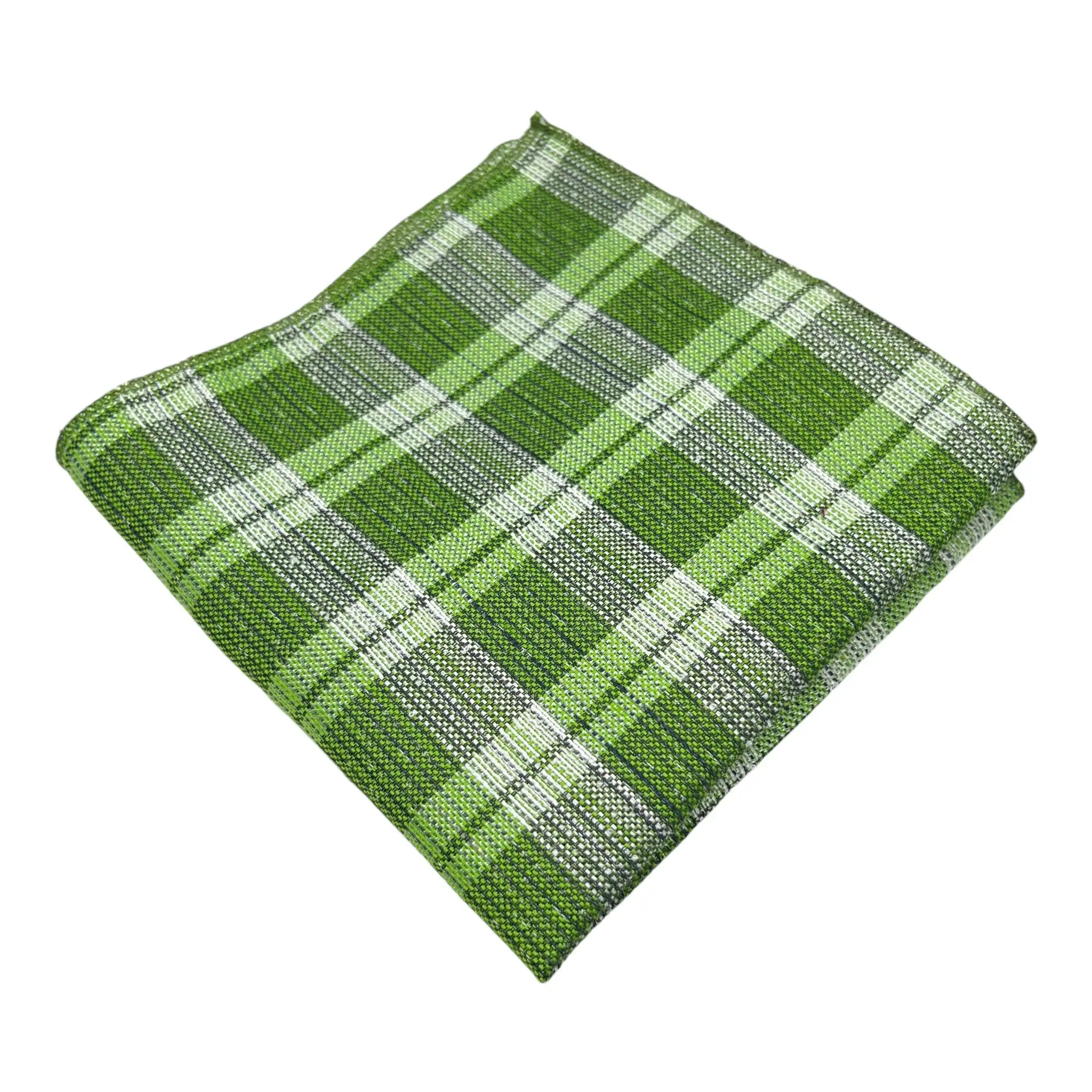 Tie Benon Multi-Color Tartan Plaided Broad Cashmere Tie and Pocket Square Combo