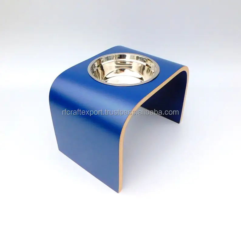 High Quality Cat Feeding Station with Rustic Bone Diner Wrought Iron Stainless Steel Food and Water Bowl Pet Feeder Stand