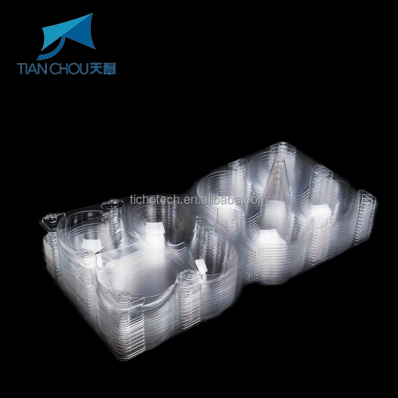 Customized PET Square Recycled Plastic Clamshell Fruit Packaging Containers for Mangosteen for Orange Strawberry Grape More