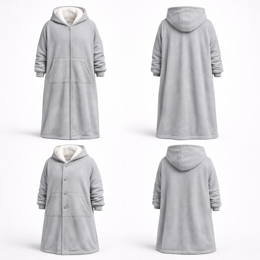 Oversized Blanket Hoodie Women Men Winter Hooded Wearable Blanket Hoodie With Sleeves Sherpa Fleece Sweat Sleepwear