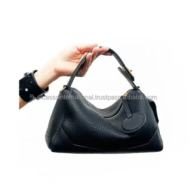 Wholesale Selling Women's Fashionable Genuine Leather Tote Handbag Cotton Lining Anniversary Gift with Perfect Shoulder Bag