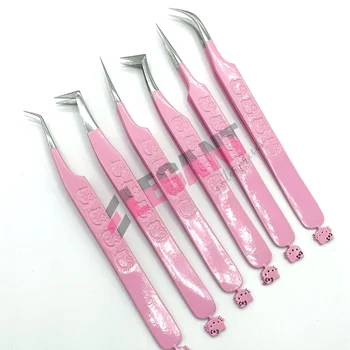 Hello Kitty Tweezers Pink Powder Coating Sliver Point High Quality ...