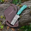 Damacsus Steel & Turquoise Resin