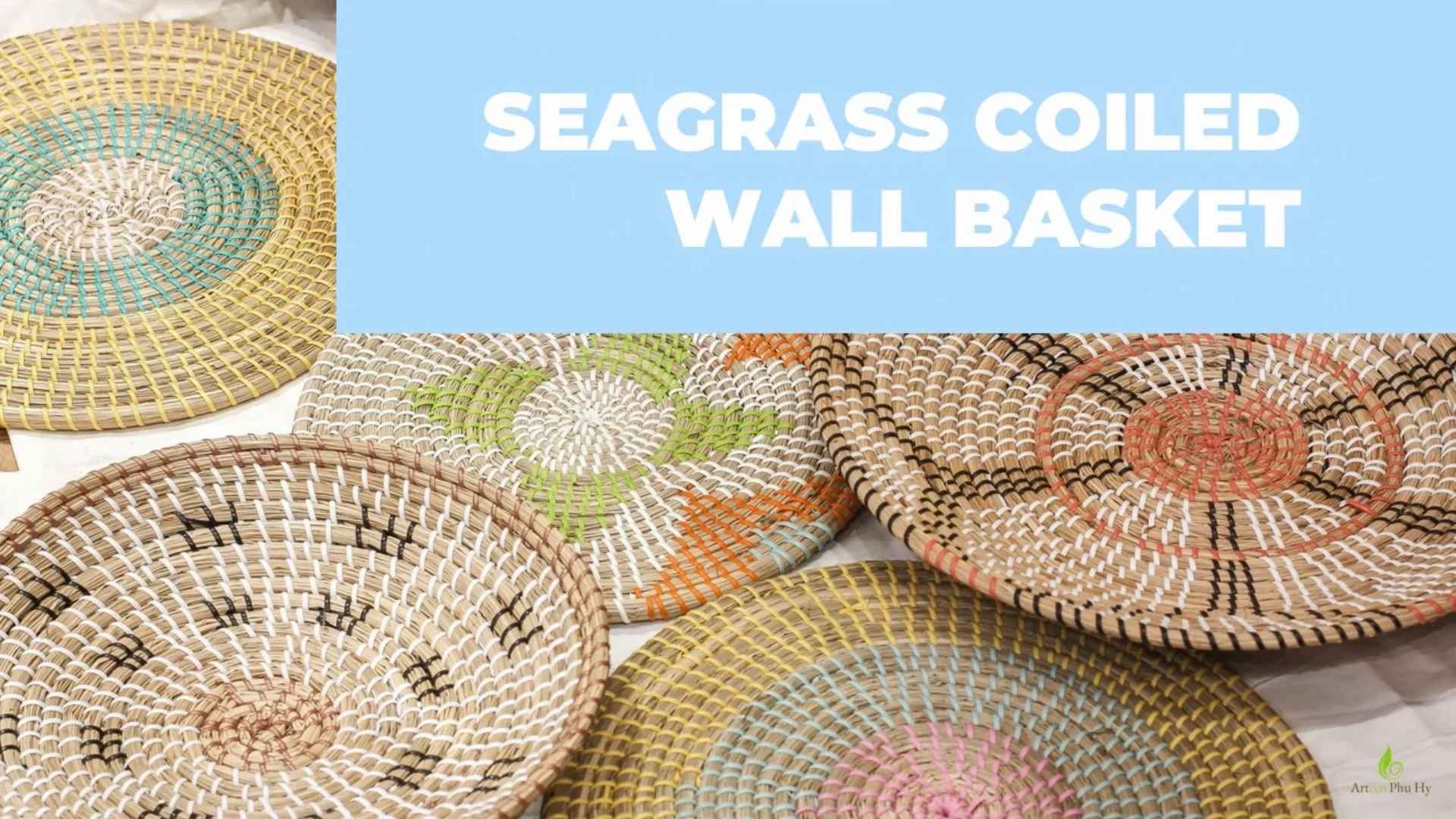 Home Decor Natural Rustic Seagrass Woven Wall Plate Handwoven Seagrass