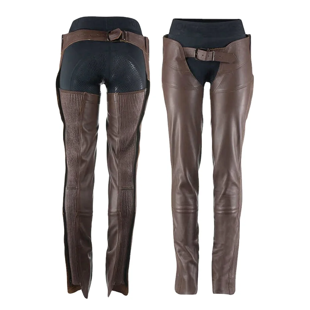 Half Chaps Custom Design Horse Riding Chaps Cowhide with Elasticated for Men and Women Premium Leather HRC Logo MOQ