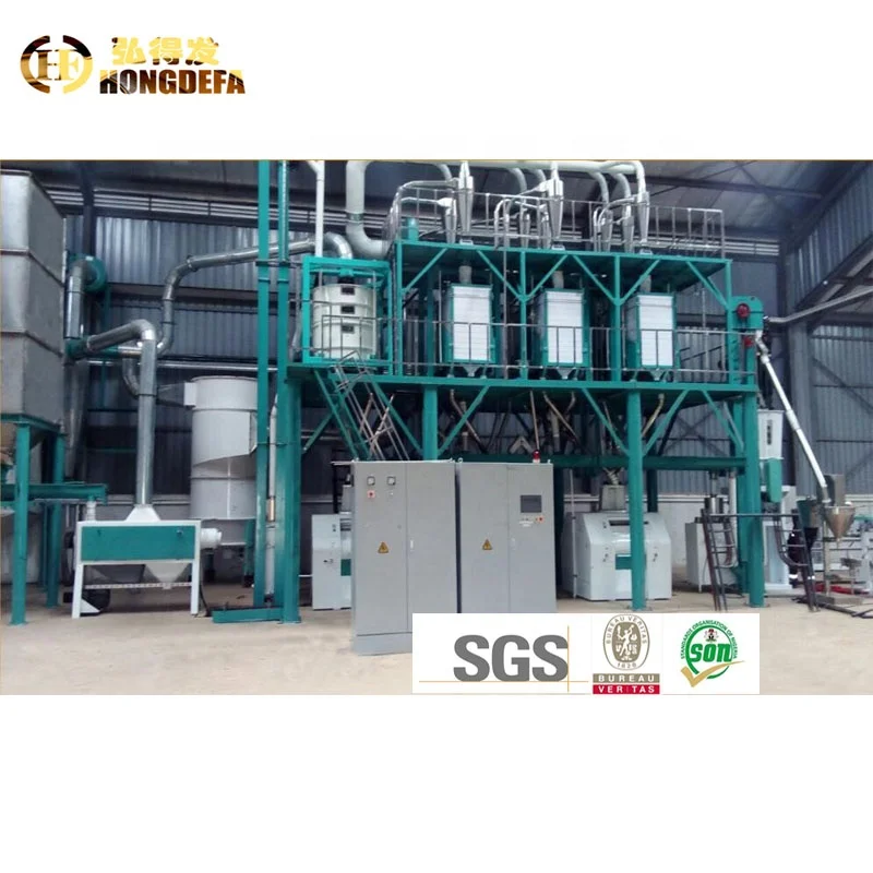 Full Automatic Corn Mill Machine With Auto Packing Machine and Two Years Spare Parts