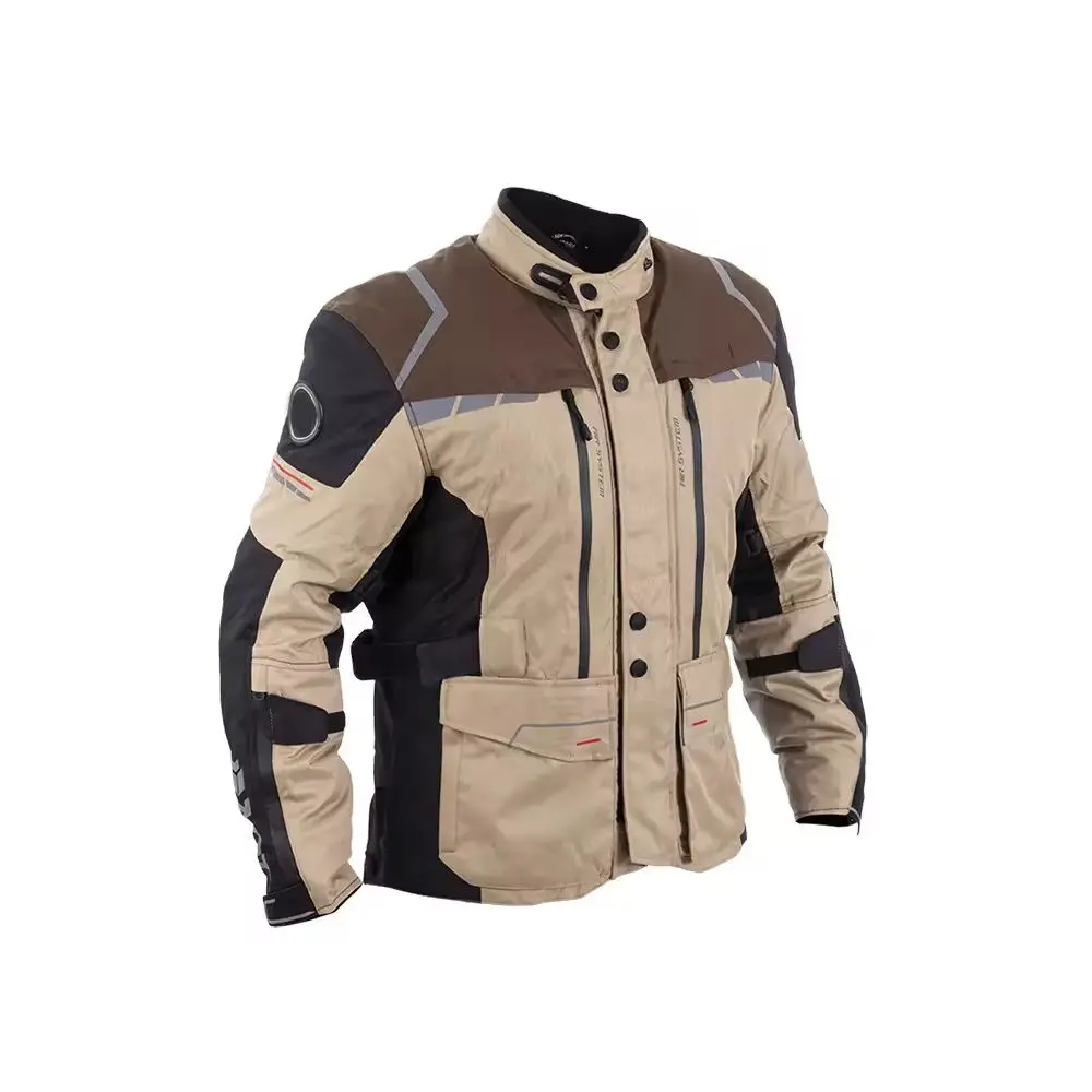 Men's Breathable Plus Size PU Motorcycle Jacket for Biking