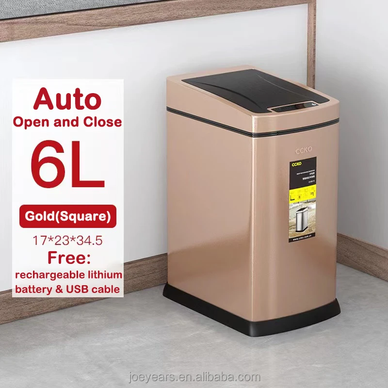 Ck9915 Smart Stainless Steel Trash Can 360 Touch Sensing Waterproof
