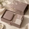 dusty mauve and cream