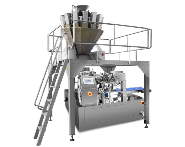High-Speed Automatic Pouch Dry Fruit Food Packing Machine With Multihead Weigher For Snack Food