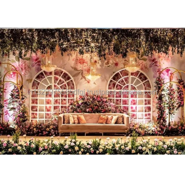 Wowork Metal Event Supplies Acrylic Backdrop Stand For Wedding Party