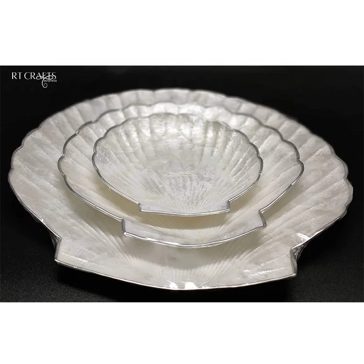 Ручной работы роскошный лоток из раковины капиз тарелки декоративная посуда столешница Декор