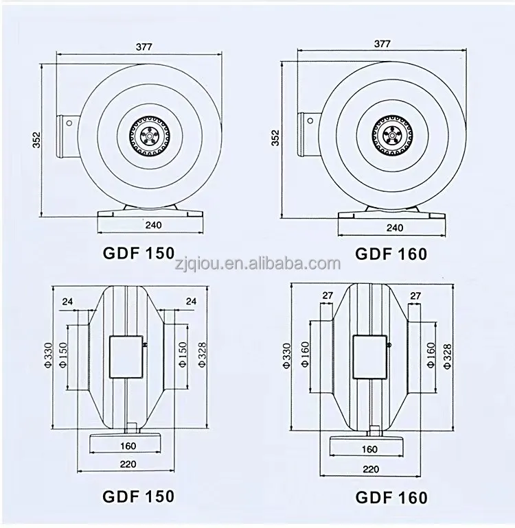Extractor, 4"-12", Inline, 270W - detail 14
