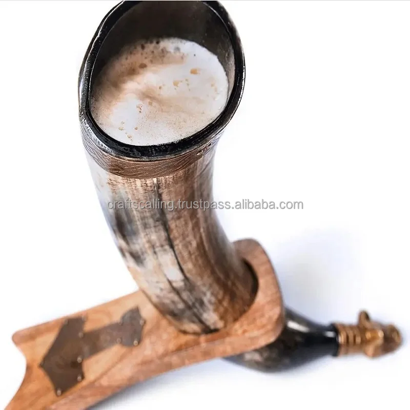 New Arrival Drinking Beer Horn Natural Look Eco Friendly Ox Horn Beer