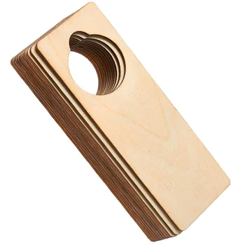Door Knob Signs for Craft Wooden Door Knob Hangers DIY Craft Home Office Hotel House Decoration Wood Cards