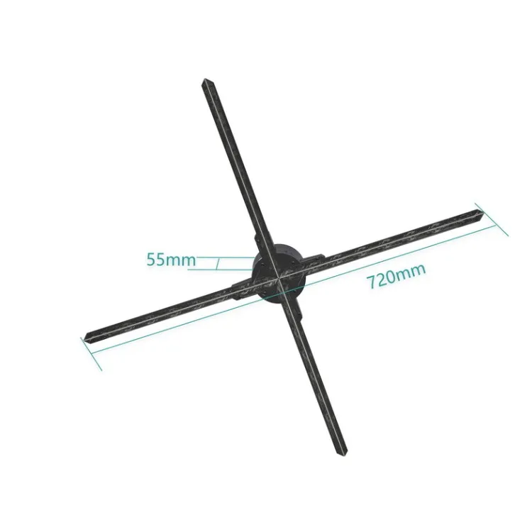 3D Holographic LED Fan 72cm Advertising Display Machine Hologram Equipment for Fan