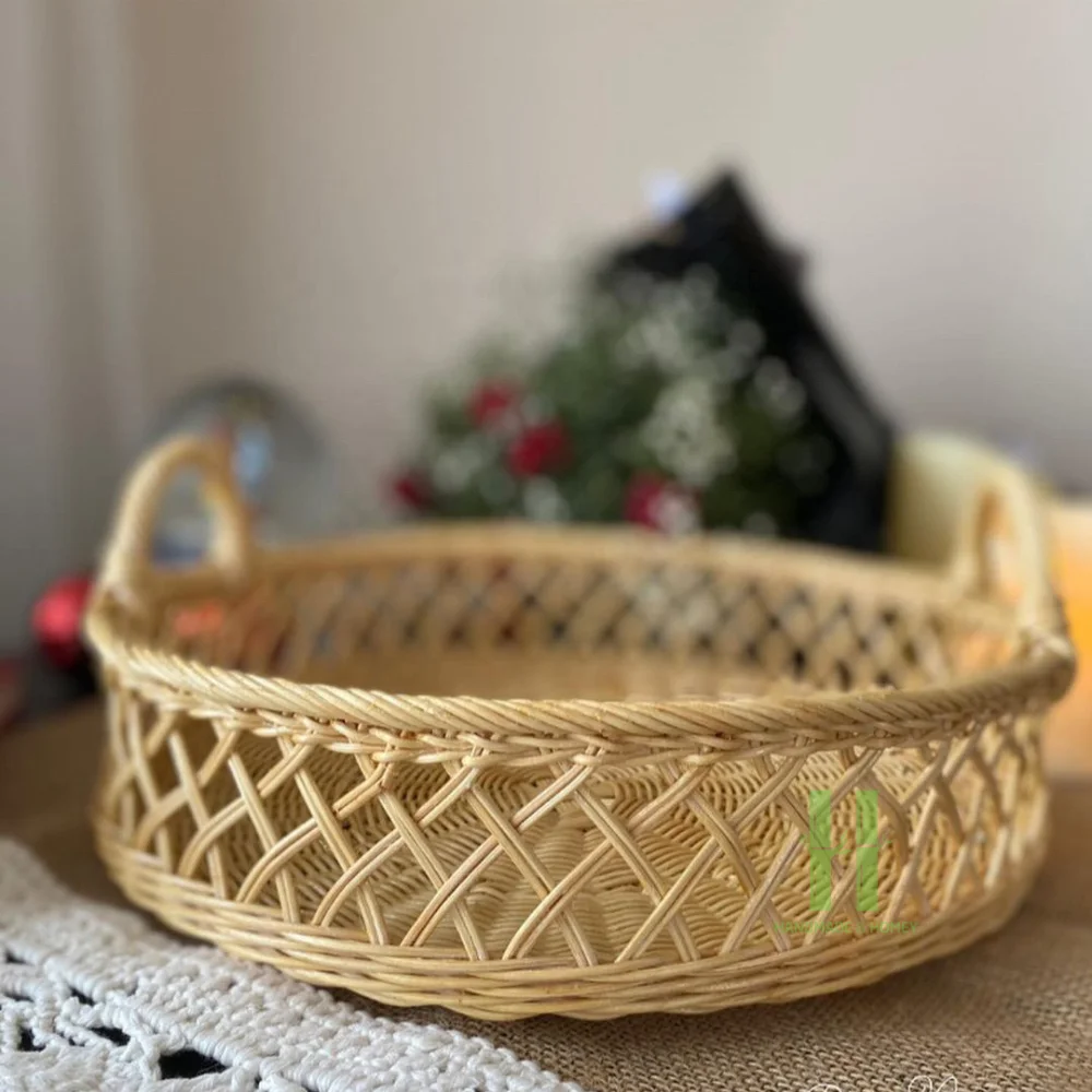 Best Seller Eco-Friendly Brown Rattan Storage Basket with Cover HNH ...