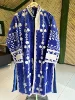 Royal Blue with White Embroidery