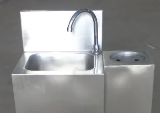 Hand sinks and knife sterilizers for hygienic control in slaughterhouses