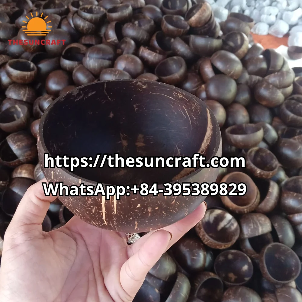 Handcrafted Customized Tropical Coconut Shell Goblet Cup Sustainable Wood Drink Bowl From Viet Nam Koi Eco-Friendly Gift Idea