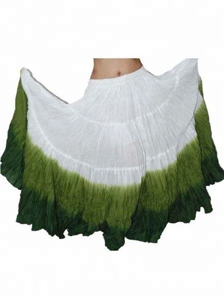 Superior Dance Skirts 25 Yard Full Length Round Cotton Belly Dance Skirt  Tie Dye Tribal Gypsy Arabian Woman Clothing Party Wear