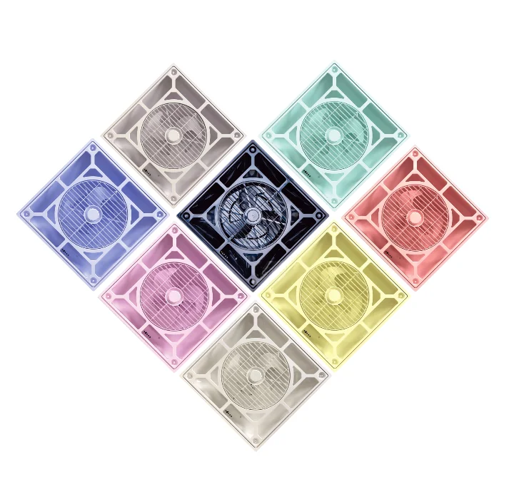 ESG Air Cooling Drop ECO Ceiling Fan with Remote Control Durable Square Plastic Frame for Commercial Offices and Hotel Use