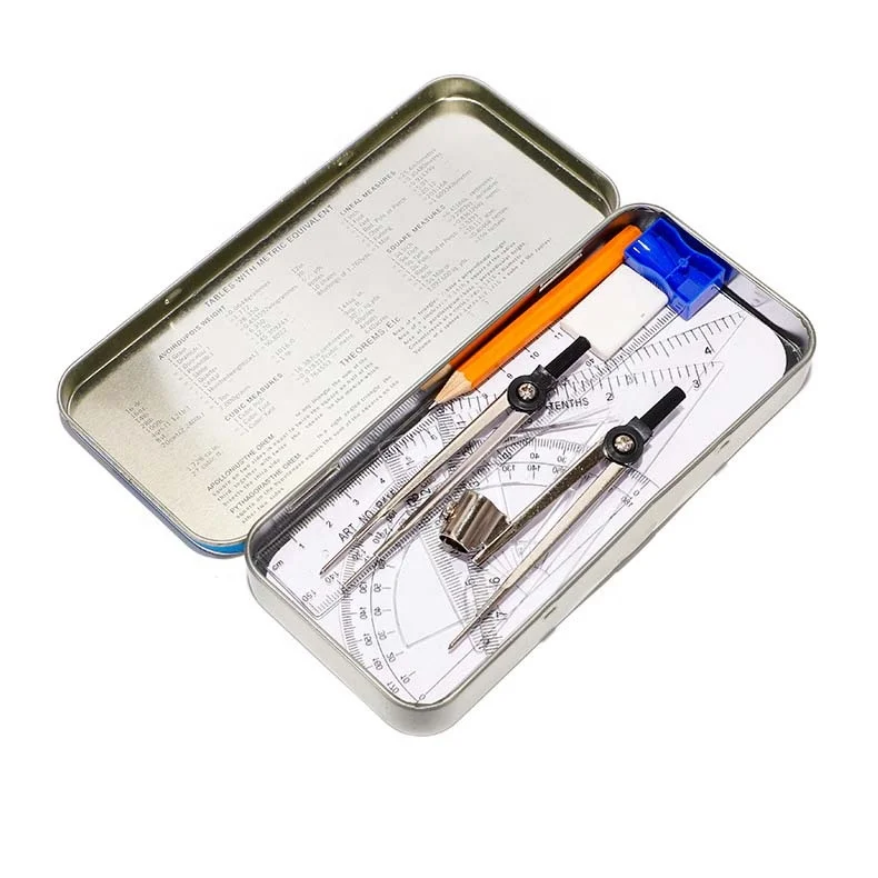 Tin Stationery Case Mathematics Set
