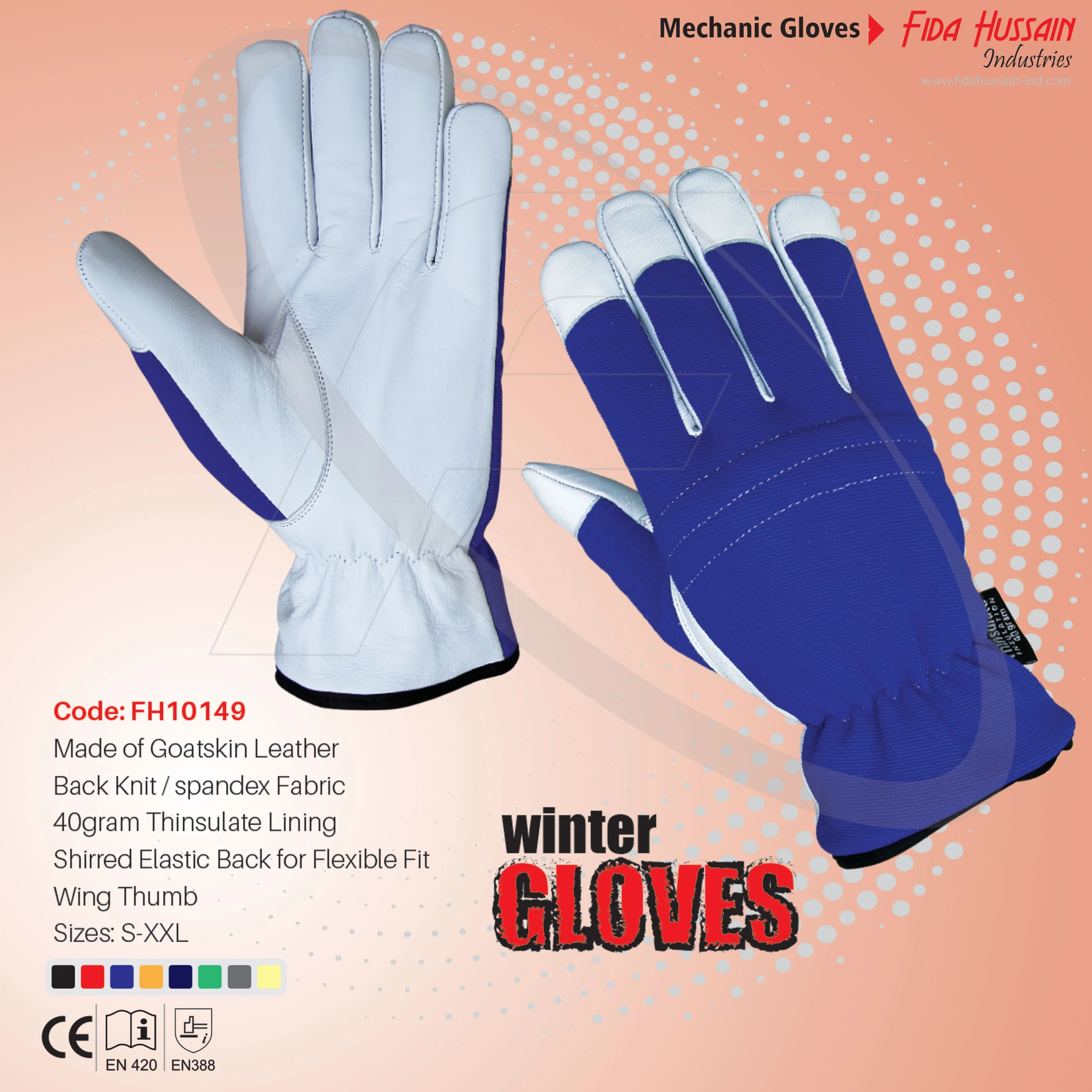 High Performance Anti Vibration Hand Safety Leather Gloves From Pakistan Construction Work Auto Mechanic