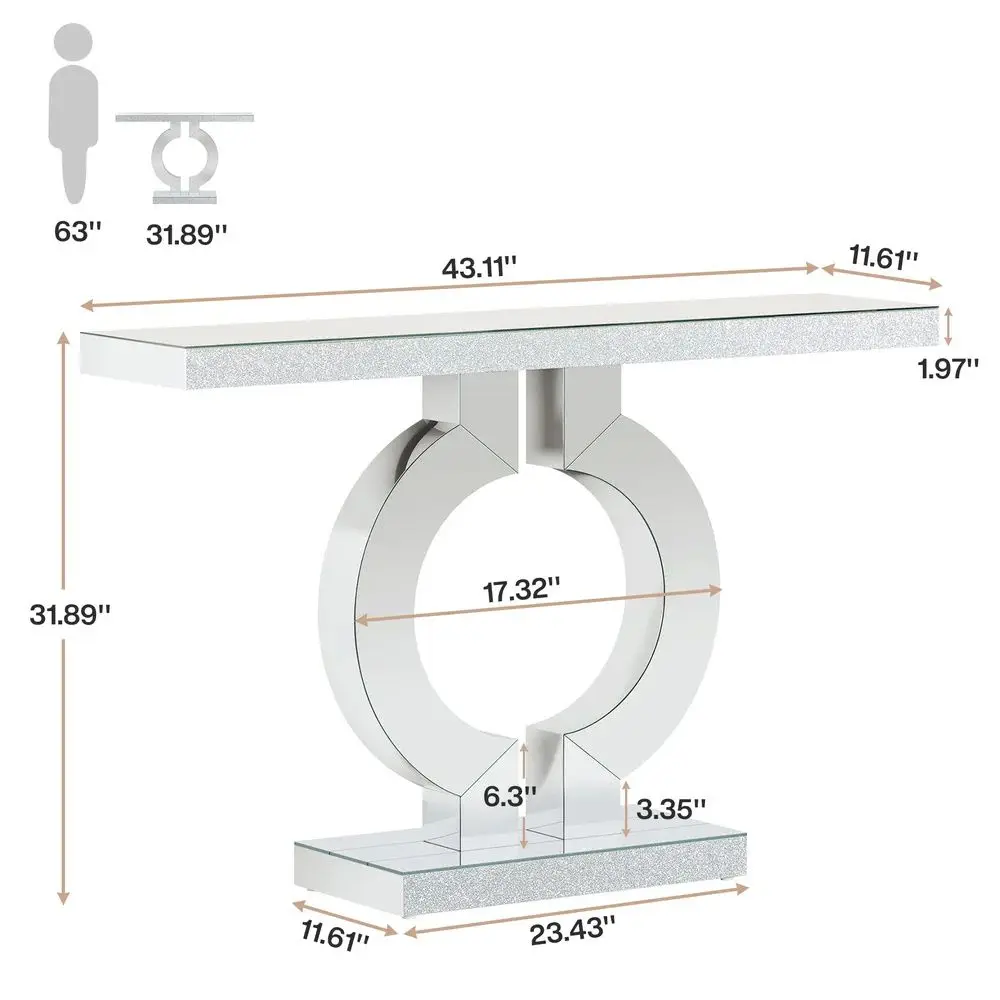 Elvarenae Oriana Reflective Console Table — product detail