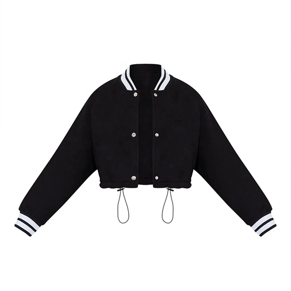 Ladies Cropped Baseball Jacket