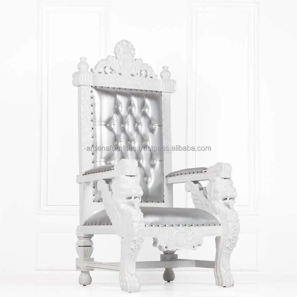 King Samuel's Luxury Silver Throne Chairs High Back Antique ... - Apartment Living With Throne Chair