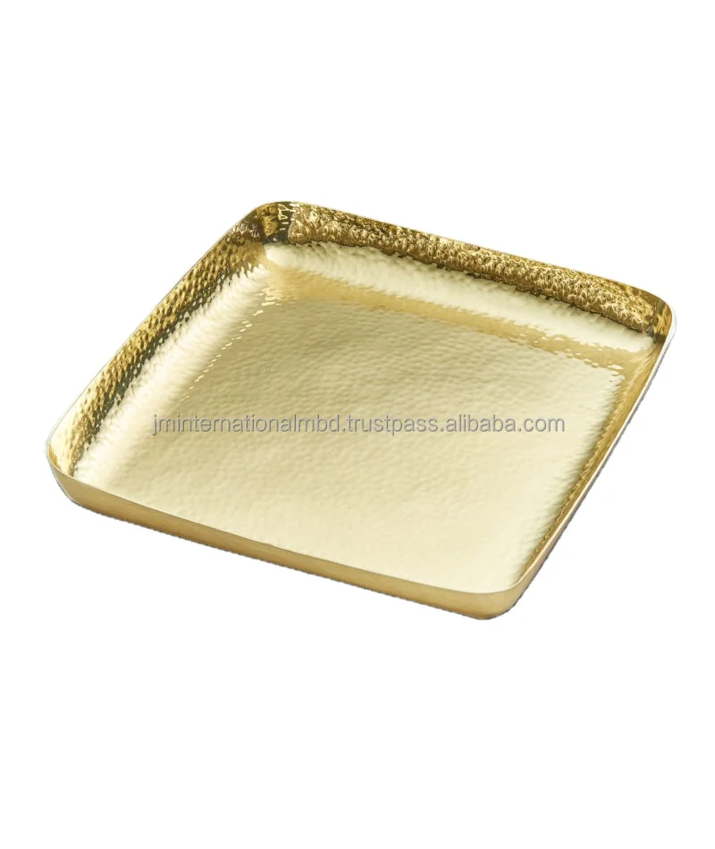 Марокканский Золотой сервировочный поднос в арабском стиле высококачественный продукт с индивидуальным дизайном