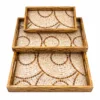 Madera Natural con Esmalte Mosaico Marrón Beige