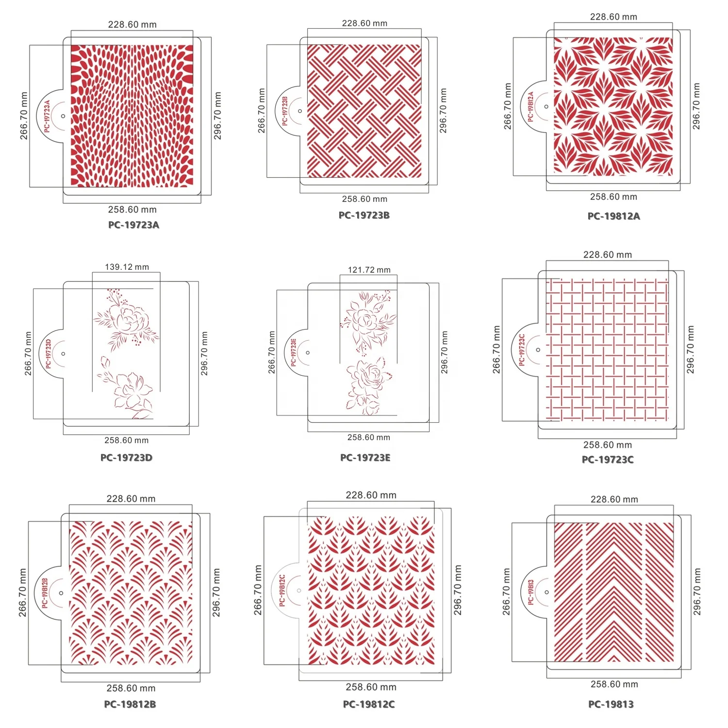 Ak Wholesale Cake Decorating Plastic Stencil For Cookies Sugar Sieve